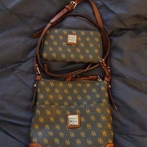 Dooney & Bourke over the shoulder purse and wallet